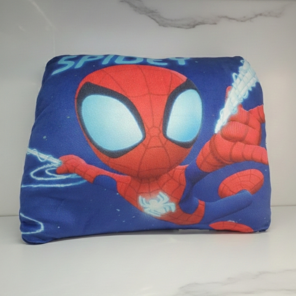 Spiderman Pillow with Blue and Red Design